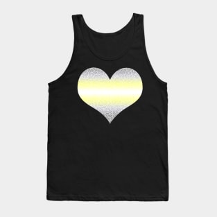 Ombré demigender flag and white swirls doodles Tank Top